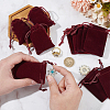 60Pcs Rectangle Velvet Drawstring Pouches TP-NB0001-66B-3