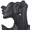 Halloween Theme Alloy Shell Pearl Hat Dangle Earrings EJEW-JE06542-2