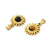 Gemstone Faceted Sun Pendants STAS-P361-03G-2
