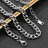 304 Stainless Steel Cuban Link Chain Necklaces for Women Men NJEW-G161-02P-1