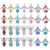 28Pcs 14 Style Electroplate Glass Pendants FIND-CA0007-83-1