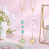3Pcs 3 Colors Zinc Alloy Sun Pendant Decorations AJEW-SC0031-24-6