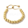 Rack Plating Brass Round Beaded Slider Bracelet for Women LS-BJEW-B066-01A-01-5