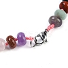Natural Mixed Stone Rondelle Graduated Beaded Necklaces for Women Men NJEW-K388-02U-3