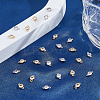 32Pcs 2 Colors Eco-Friendly Rack Plating Brass Pave Clear Cubic Zirconia Connector Charms KK-FH0007-31-4