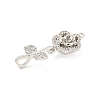 Brass Micro Pave Clear Cubic Zirconia Pendants KK-B096-03P-2