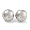 304 Stainless Steel Half Round Stud Earrings for Women EJEW-U022-03P-1