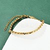 304 Stainless Steel Link Chain Bracelets for Women BJEW-Z143-05G-1