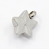 201 Stainless Steel Rhinestone Star Charm Pendants RB-M030-01E-2