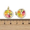 Brass Enamel Pendants KK-H072-14G-05-3