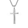 Stainless Steel Cross Pendant Unisex Necklaces TQ5525-2-1