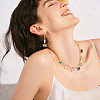 28pcs 14 colors Light Golden Alloy Glass Charms FIND-TA0005-94-9