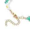 Flower Glass Beaded Bracelets for Women BJEW-TA00626-4