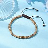 Natural Picture Jasper Braided Bead Bracelets BJEW-JB11114-04-2