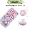 180Pcs 18 Colors Rondelle Food Grade Eco-Friendly Silicone Abacus Beads SIL-CA0003-14-2