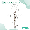 40Pcs S Shape Stainless Steel Hanger Hooks PALLOY-ME00023-2