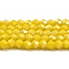 Opaque Solid Color Electroplate Glass Beads Strands GLAA-F029-P4mm-A05-1