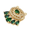 Brass Micro Pave Cubic Zirconia Pendants KK-S526-11G-B-2