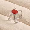 Adjustable 304 Stainless Steel Circle Cuff Open Rings for Women YT7476-1-1