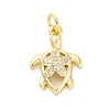 Brass Micro Pave Cubic Zirconia Pendants KK-D325-34G-1