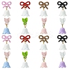 24Pcs 8 Colors Lily of the Valley Alloy Cabochons MRMJ-CJ0001-30-1
