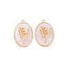 Brass Birth Floral Pendants KK-S364-289-1