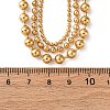 304 Stainless Steel 3 Layer Ball Chain Necklaces for Women NJEW-M107-04G-3