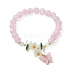 Glass Round Beaded Stretch Bracelet BJEW-JB09811-02-1
