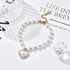 Ion Plating(IP) 304 Stainless Steel Charm Bracelets for Women BJEW-P345-04G-1