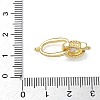 Oval Brass Micro Pave Clear Cubic Zirconia Fold Over Clasps KK-Z143-17G-3