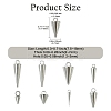 80Pcs 8 Styles Stainless Steel Pendants STAS-CJ0002-85-2