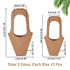 24Pcs 2 Styles Portable Kraft Paper Flower Gift Bags CARB-NB0001-10-2