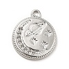 Tarnish Resistant 304 Stainless Steel Pendants Rhinestone Settings STAS-H172-03P-1