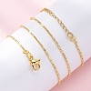 Brass Column Link Chain Necklaces for Women NJEW-D302-05G-5