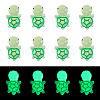 12Pcs Luminous Translucent Resin Sea Animal Cabochons RESI-TA0004-56E-1