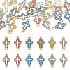 24Pcs 6 Colors Alloy Rhinestone Connector Charms FIND-TA0008-75-2