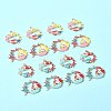 16Pcs 4 Styles Alloy Enamel Pendants ENAM-FS0002-24-10