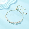 Natural Cultured Freshwater Pearl Beads Slider Bracelets BJEW-JB13345-02-1