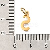 Ion Plating(IP) 304 Stainless Steel Enamel Alphabet Charms STAS-F308-02G-S-3