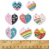 8 Sets 8 Styles Friendship Theme Alloy Enamel Split Pendants FIND-FS0002-31-5