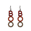 Halloween Alloy Rhinestone Dangle Earrings FS-WG03594-01-1
