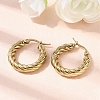 304 Stainless Steel Twist Ring Hoop Earrings EJEW-Z146-01G-04-4