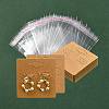 30Pcs Kraft Paper Earring Display Cards with Hanging Hole EDIS-YW0001-05-4