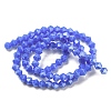 Opaque Solid Color Electroplate Glass Beads Strands EGLA-A039-P4mm-A11-2