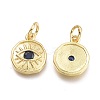 Brass Micro Pave Cubic Zirconia Pendants KK-P187-17B-G-2