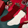 4Pcs 2 Colors Knitted Acrylic Fiber Hanging Stocking Bags AJEW-SP0004-02-4