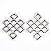 Unfinished Natural Poplar Wood Filigree Joiners Links LS-WOOD-S045-126-2
