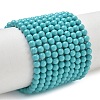 Synthetic Taiwan Turquoise Round Beads Strands G-A130-4mm-L08-2