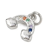Brass Micro Pave Cubic Zirconia Pendants KK-L231-01P-02-2