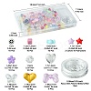 106Pcs 11 Styles Transparent Mixed Colors Acrylic Beads with Strong Stretchy Beading Elastic Thread OACR-FS0001-60-4